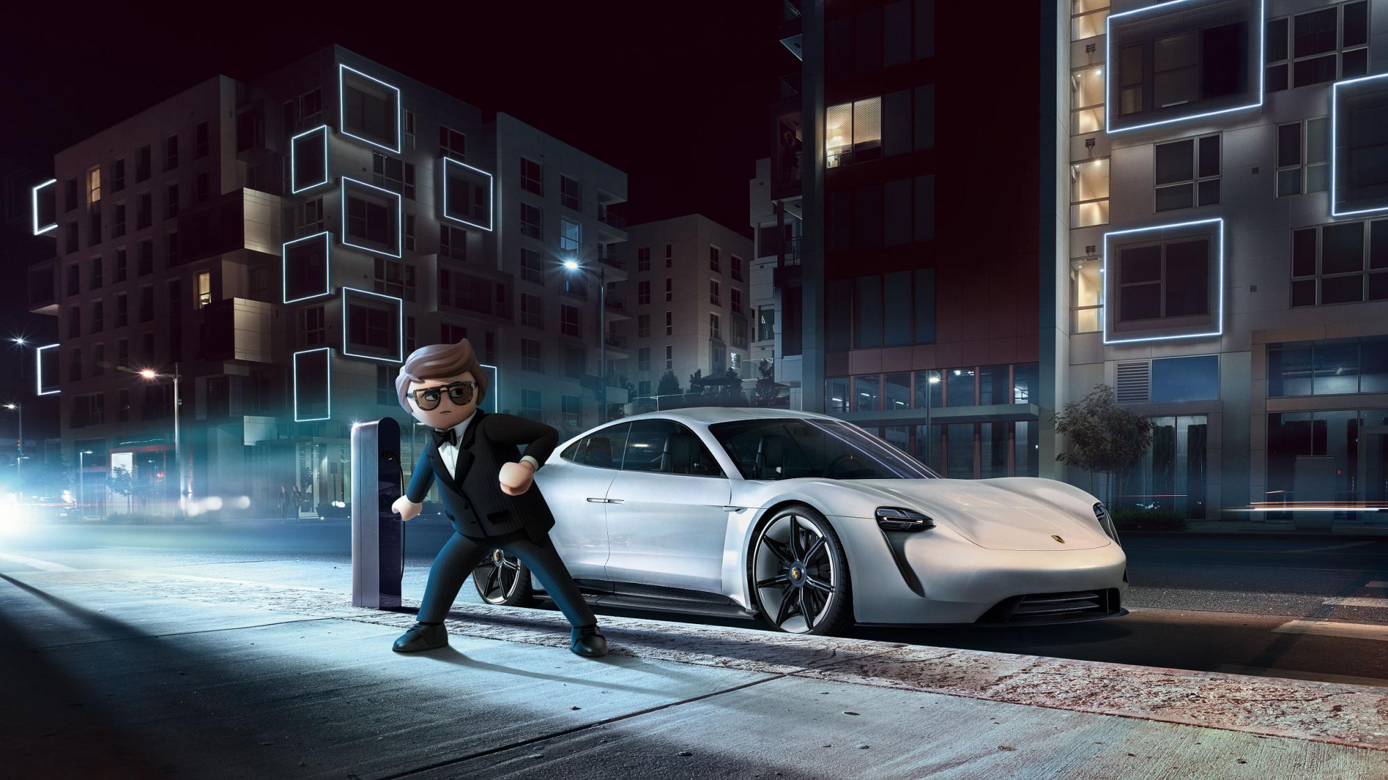 Porsche Mission E in Playmobil: The Movie